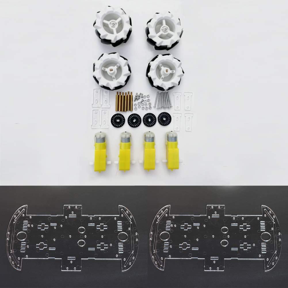 **Mecanum Wheel Robot Kit - 4WD Omnidirectional Smart Robot Car Chassis Kit for DIY Robotics, STEM Education & Automation Projects**