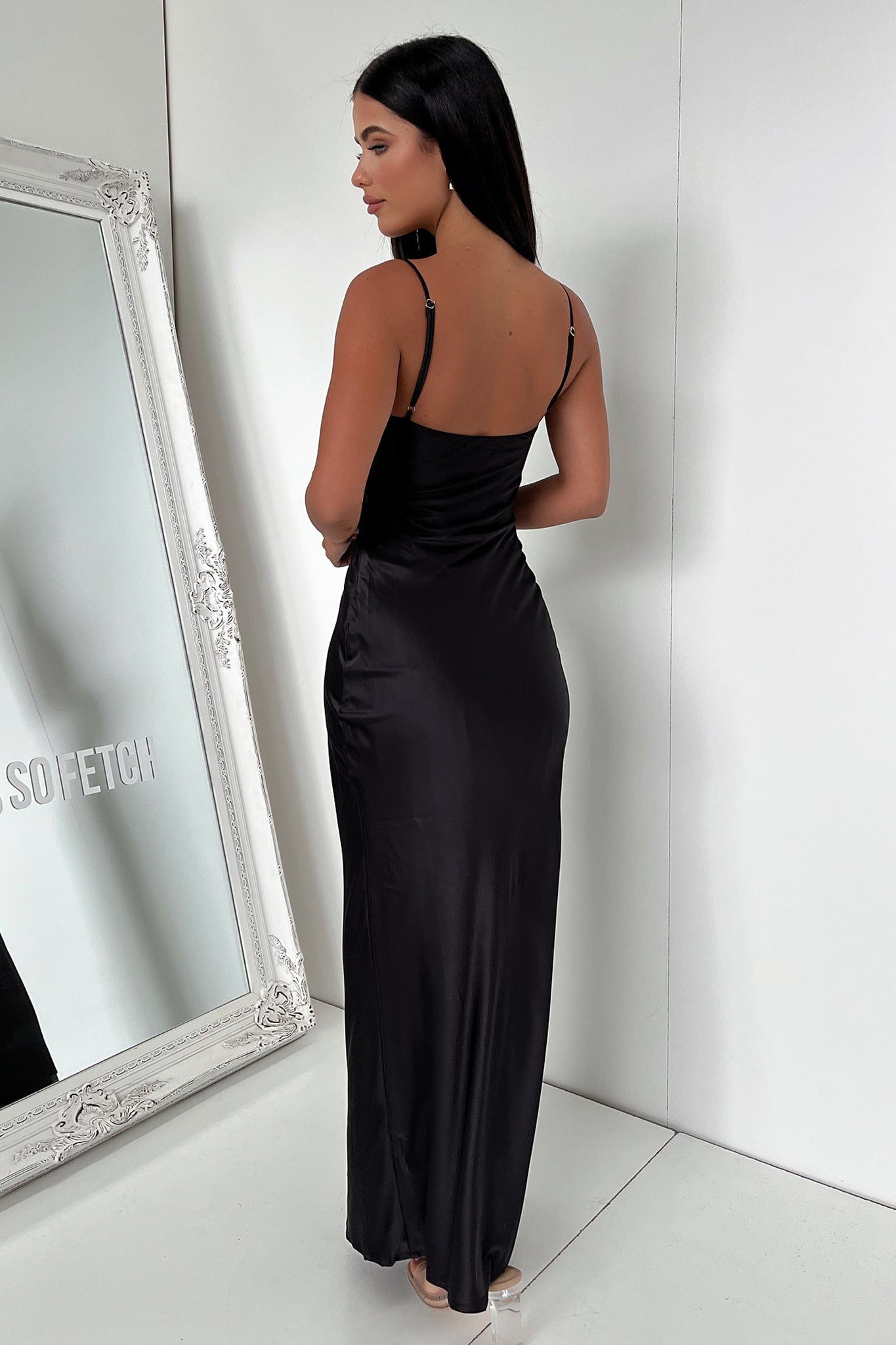 Azaria Maxi Dress for Women - Elegant Black Long Flowy Dress for Summer, Beach, Parties & Special Occasions
