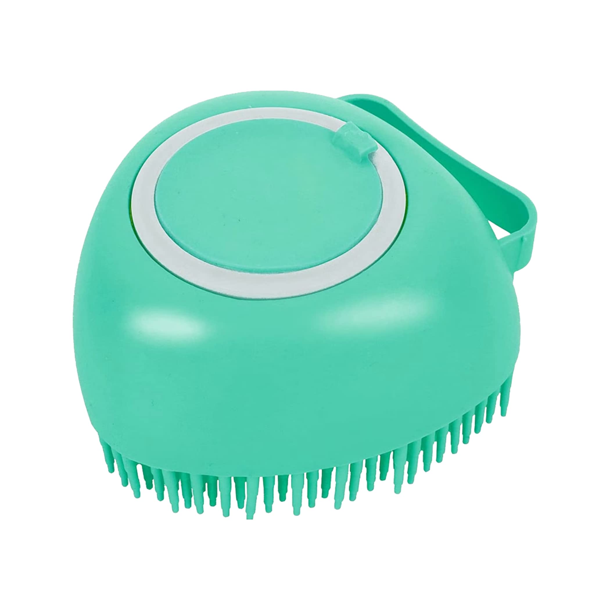Premium Silicone Oval Body Scrubber & Shampoo Dispenser - Exfoliating Massage Brush for Men & Women | Bath & Shower Essential, Spa Quality Skin Care Tool (Teal)