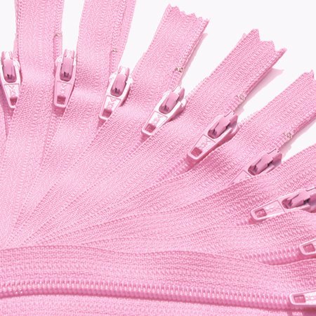YKK #3 Nylon Coil Zippers 7 Inch Closed End - Holiday Pink (12 Pack) for DIY Crafts, Sewing Projects & Costume Making