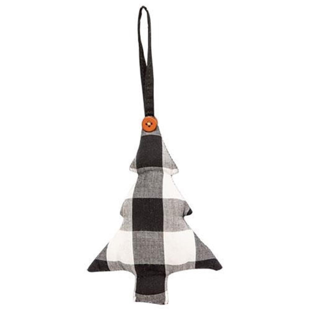 Black and White Buffalo Check Christmas Tree Ornament - Festive Holiday Decor for Xmas Tree, Home, and Party
