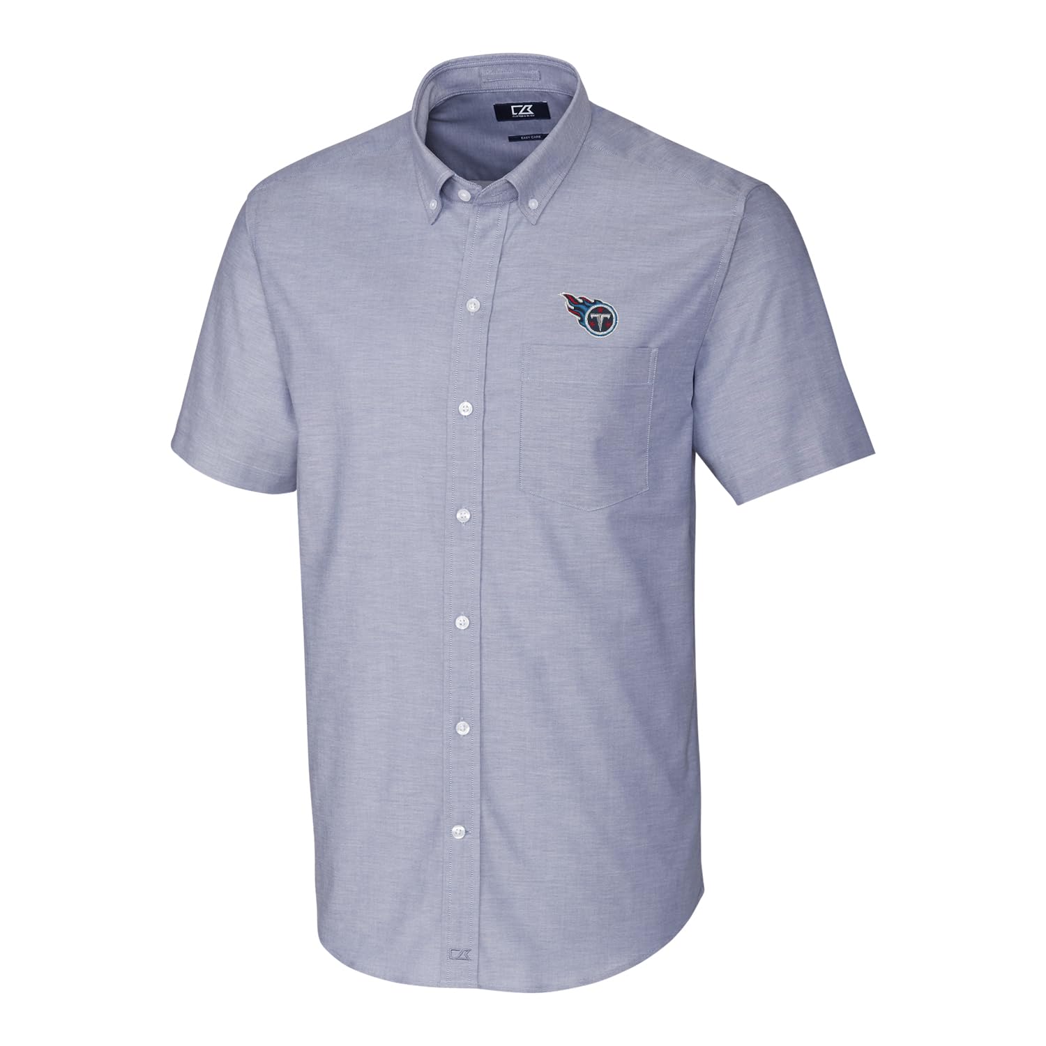 Cutter & Buck Men's NFL Stretch Oxford Short Sleeve Button-Down Shirt - Comfortable Woven Casual Wear for Game Day & Outdoor Activities