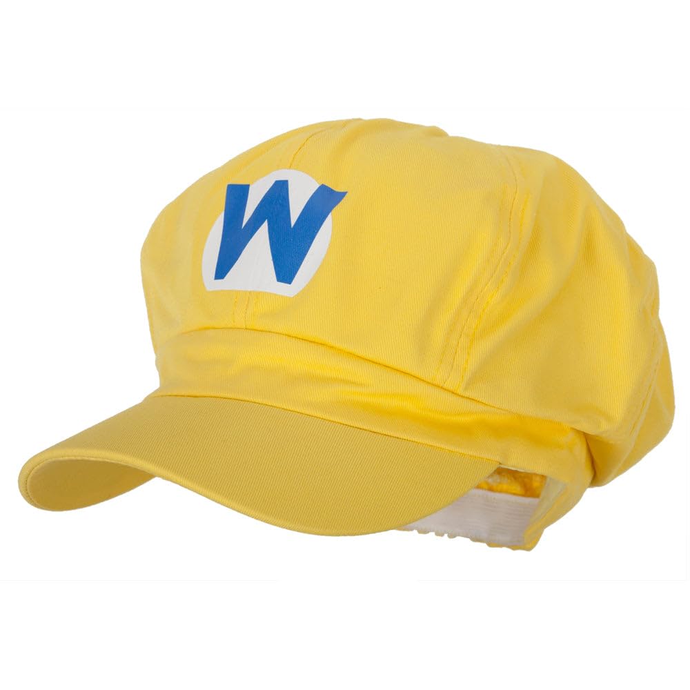 Super Mario Bros Character Hats - Mario, Luigi, Wario & Waluigi Cotton Elastic Newsboy Caps for Cosplay, Gaming Events & Everyday Fashion