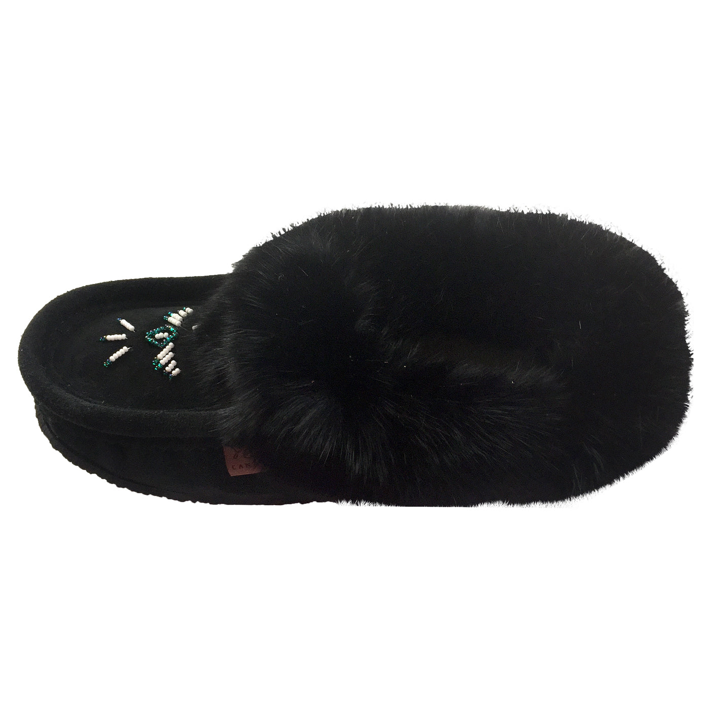 Women's Warm Fleece-Lined Rabbit Fur Suede Moccasins with Non-Slip Rubber Sole | Cozy Indoor/Outdoor House Shoes for Winter Comfort