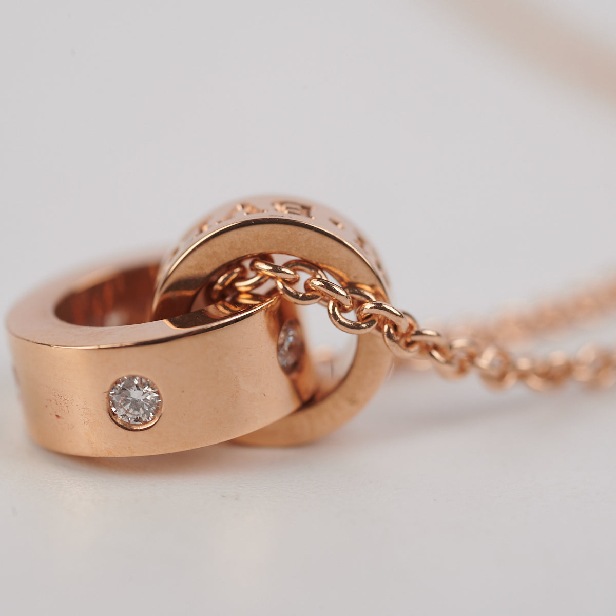 Bvlgari Diamond Necklace 18k Rose Gold - Luxury Jewelry for Women, Elegant Gift for Anniversary, Wedding & Special Occasions