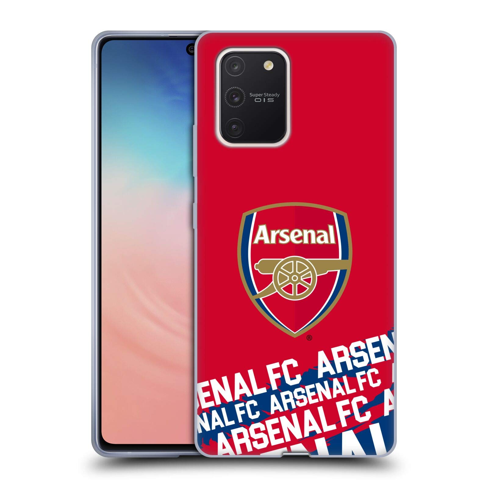 Head Case Designs Officially Licensed Arsenal FC Impact Crest & Gunners Logo Soft Gel Case for Samsung Galaxy S10 Lite - Perfect for Matchdays & Fan Showcases