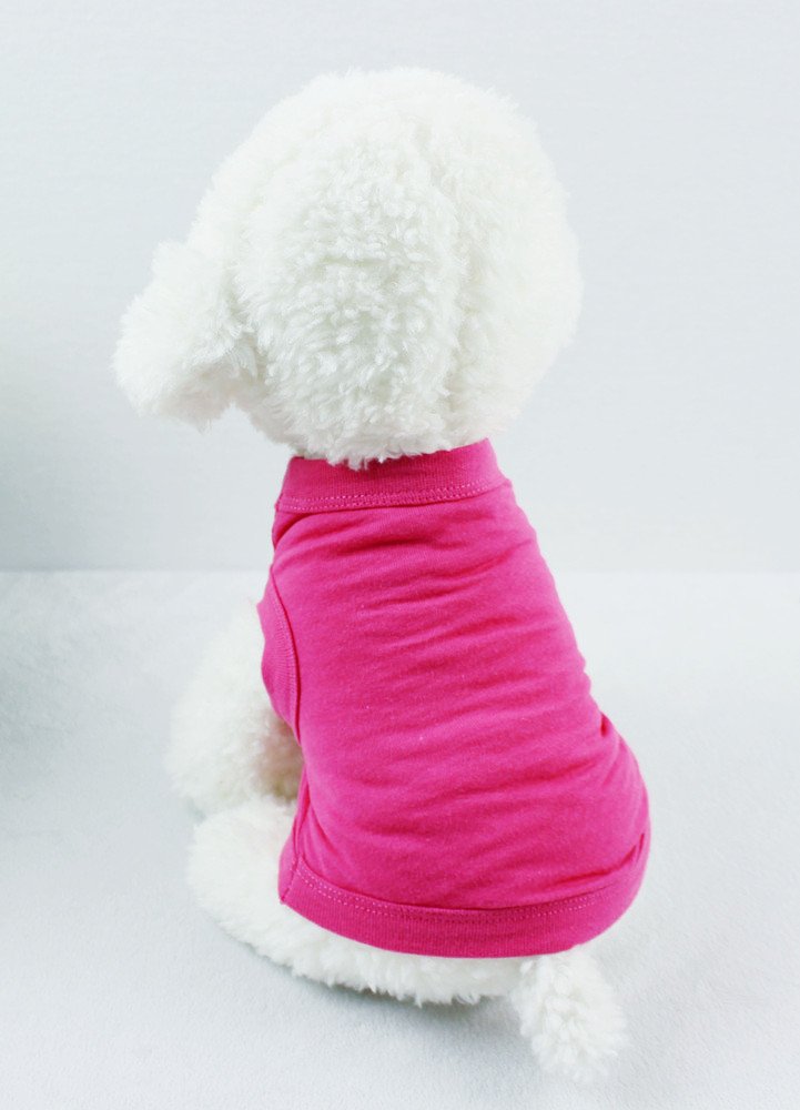 Fuchsia Dog & Cat Vest - Summer Cotton T-Shirt Apparel for Small to Large Pets | Vacation, Outdoor & Casual Wear for Puppies & Female Dogs