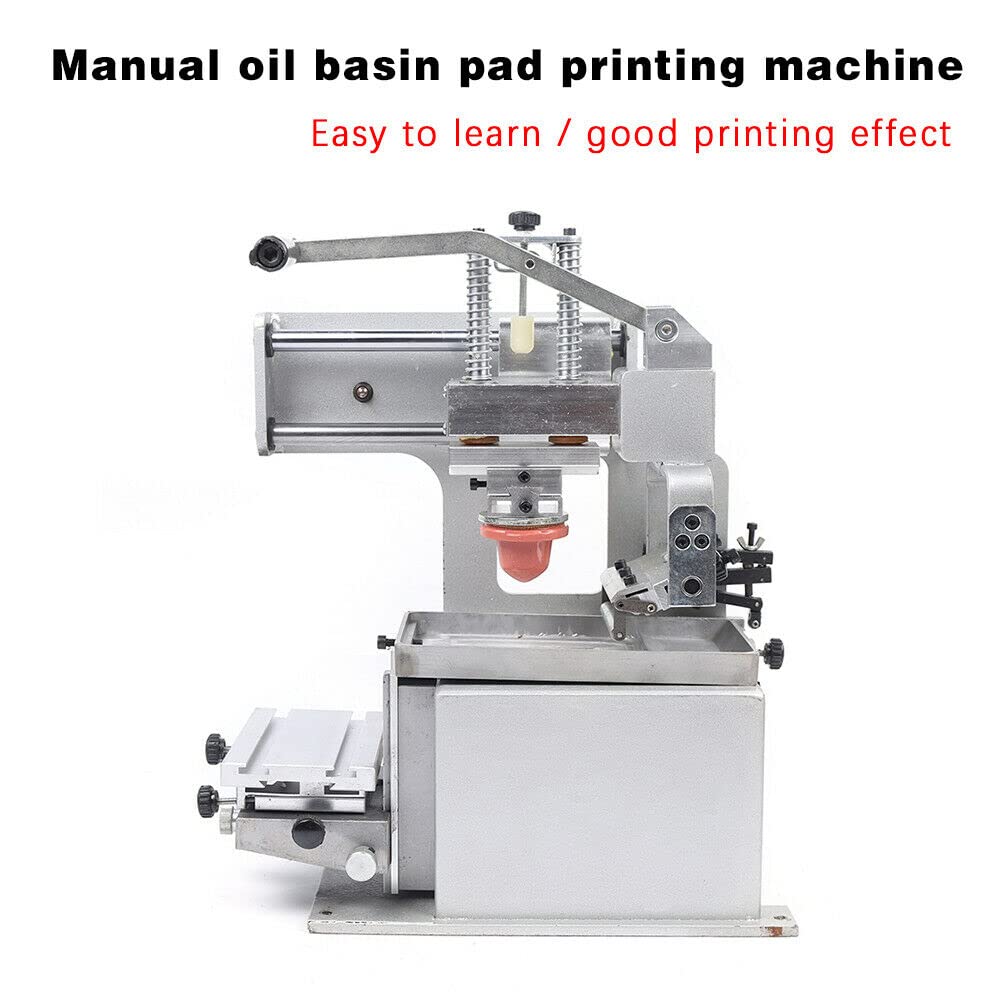 Single Color Manual Pad Printer Machine - Adjustable 80x120mm Printing Area for DIY Transfer of Words, Numbers & Logos | Perfect for Custom Printing on Mugs, Phone Cases, Pens & Promotional Items