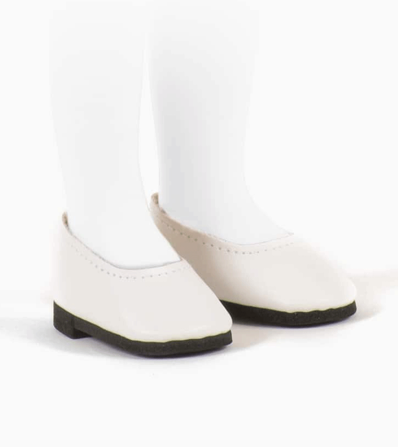 White Ballerina Shoes for Amigas Girl Dolls - Perfect for Dress-Up, Tea Parties & Pretend Play | Adorable Doll Accessories for Kids & Collectors