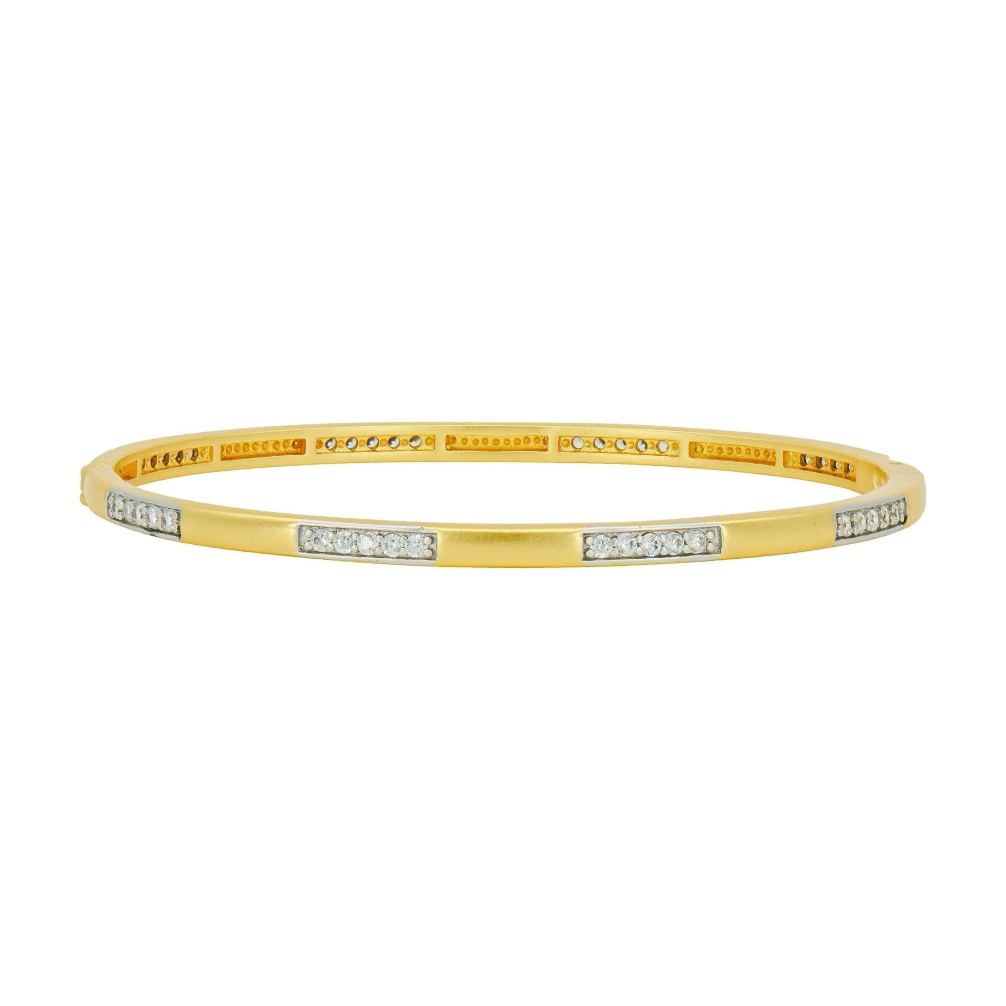 Glistening Hinge Bangle Bracelet - Elegant Adjustable Cuff Jewelry for Women | Perfect for Parties, Weddings & Everyday Wear