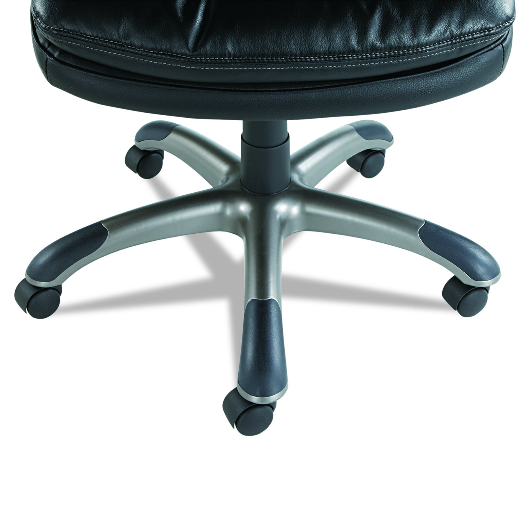 Premium OIF Executive Swivel Tilt Leather High-Back Office Chair with Fixed Arched Arms - Black - Ergonomic Desk Chair for Home & Business Workspaces