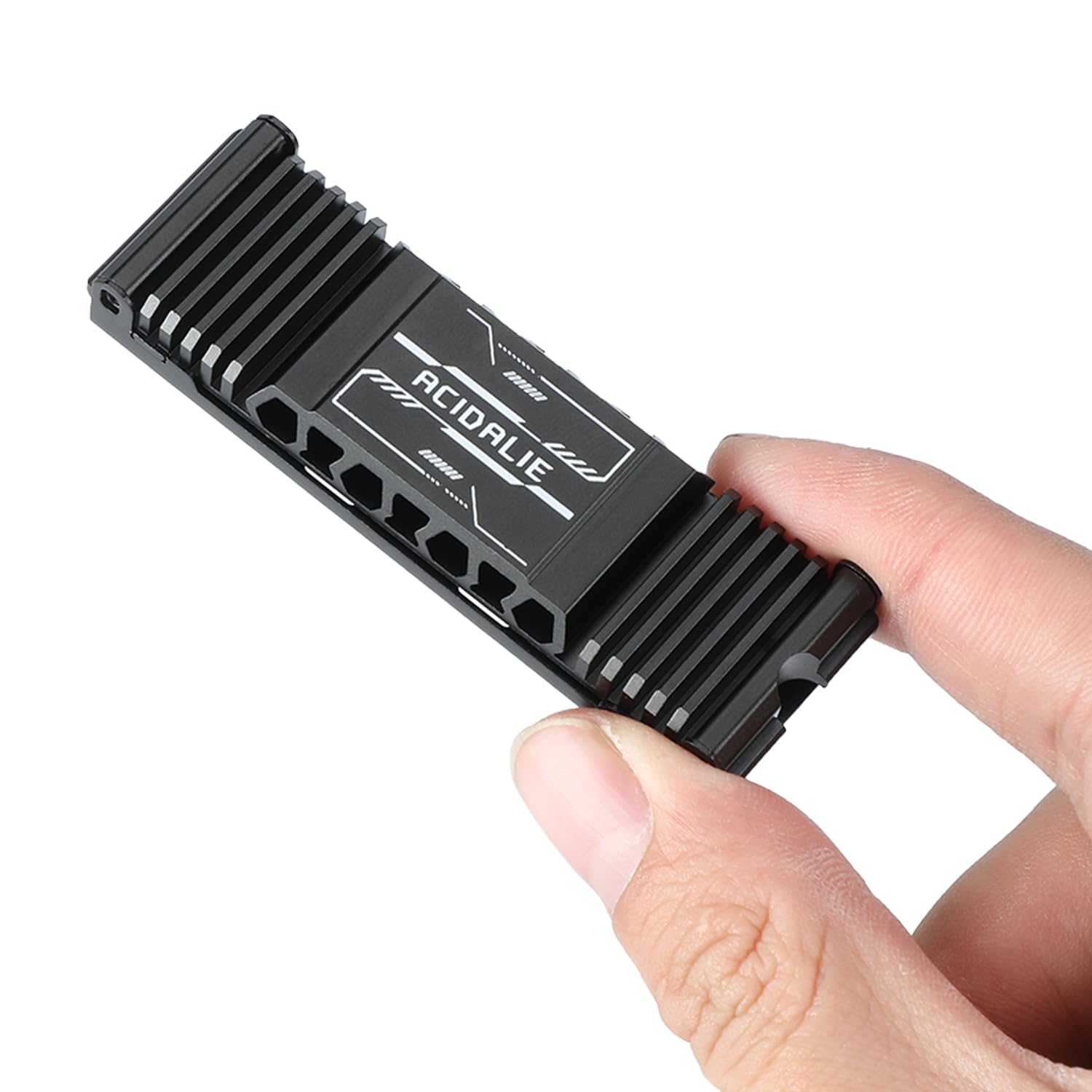PS5 & PC Heatsink for M.2 SSD 2280 - Compatible with PS5 Pro, Slim & Legacy Models (Black) | Gaming Console & Computer Cooling Solution for Enhanced Performance