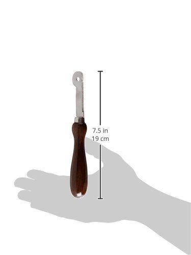 Premium Stainless Steel Stripping Knife with Wooden Handle - Extra Fine Teeth for Woodworking, Carving & DIY Projects