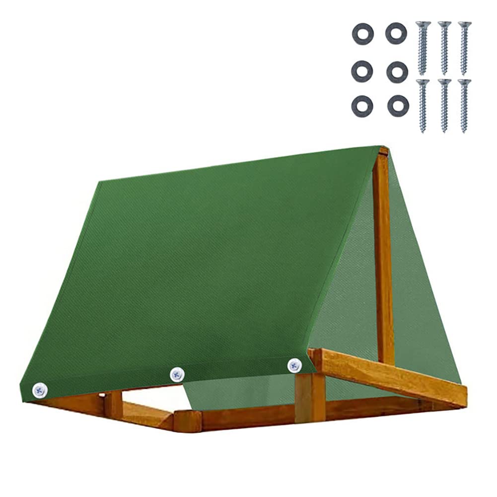 Z·Bling Swing Set Replacement Canopy 43x90 Inch - Waterproof & UV Resistant Playground Tarp Cover for Kids Backyard Playset - Durable Green Outdoor Canopy for Playgrounds, Swing Sets, and Play Areas