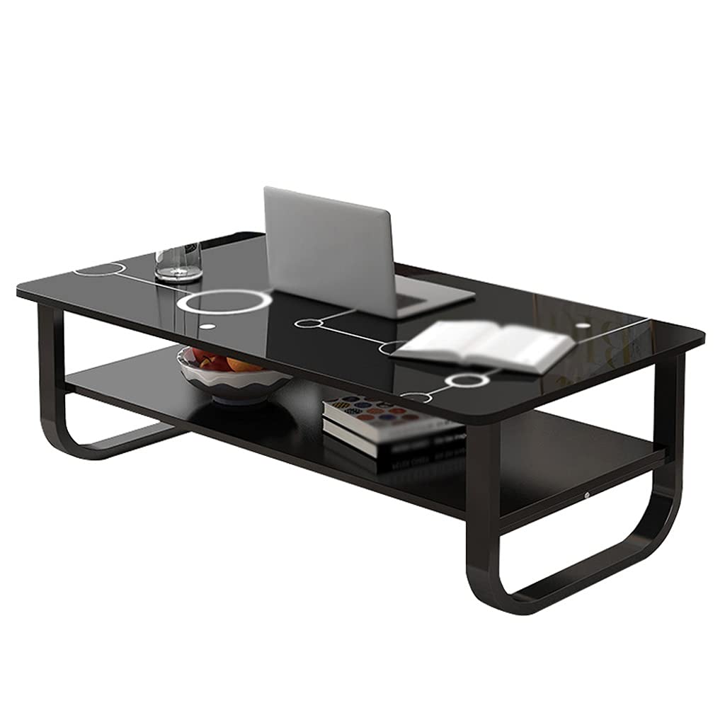 Liushop 2-Tier Industrial End Table - Multi-Function Coffee Table & Shelf for Living Room, Bedroom, Sofa Side, TV Stand - Black - Perfect for Small Spaces, Apartment Decor & Entertaining Guests