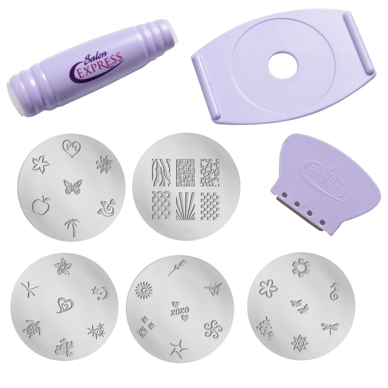 Dreamworld Salon Nail Art Express Decals - Professional Nail Stamping Polish Design Kit with 20+ Patterns for DIY Manicure & Nail Decoration | Perfect for Home Salon, Party Nails & Gift Giving