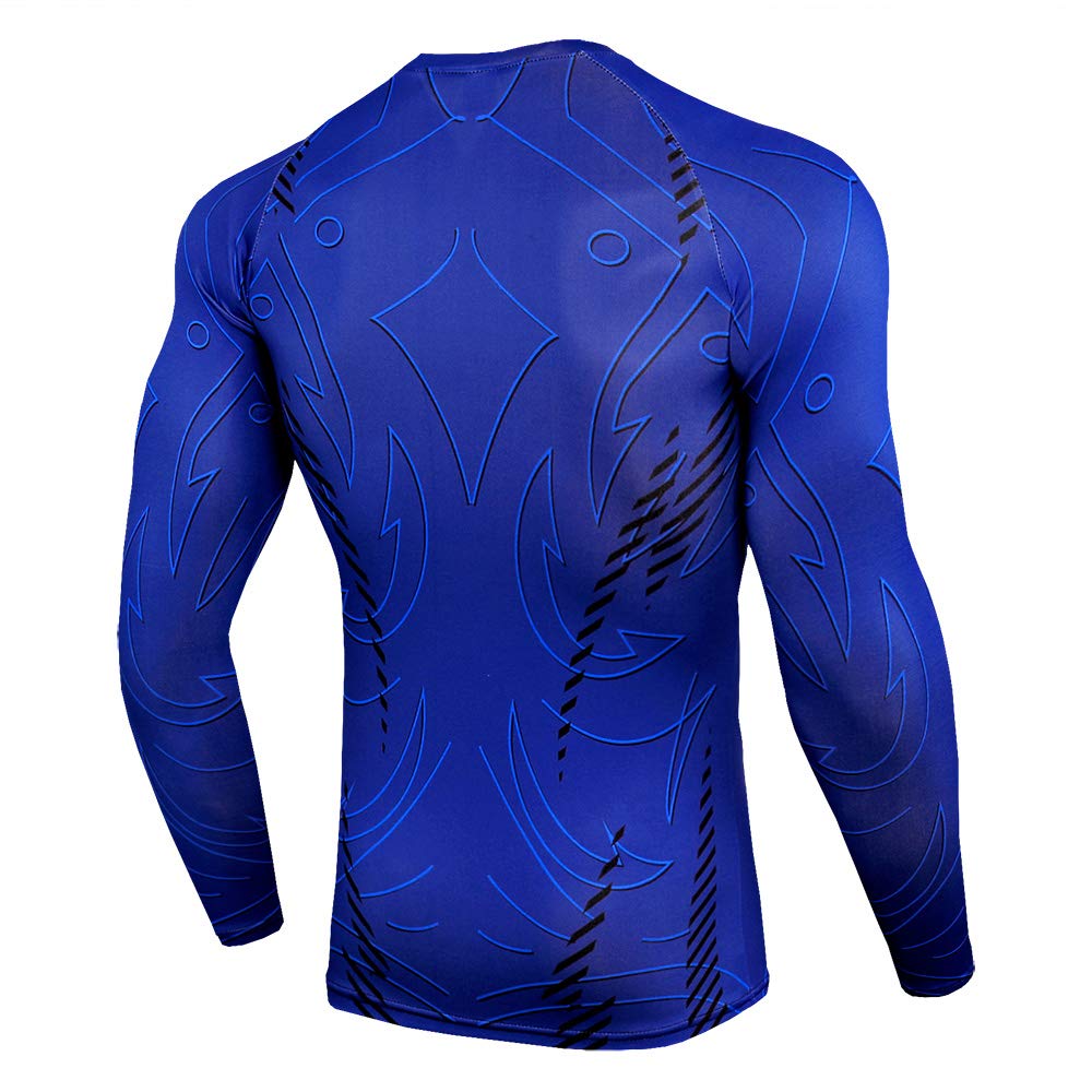 Men's Long Sleeve Compression Shirt & Workout Pants Set - Moisture Wicking Athletic Running Sports Outfit - Gym Yoga Training Clothes Leggings Tights in Black (Perfect for Workouts, Running, Yoga & Outdoor Activities)