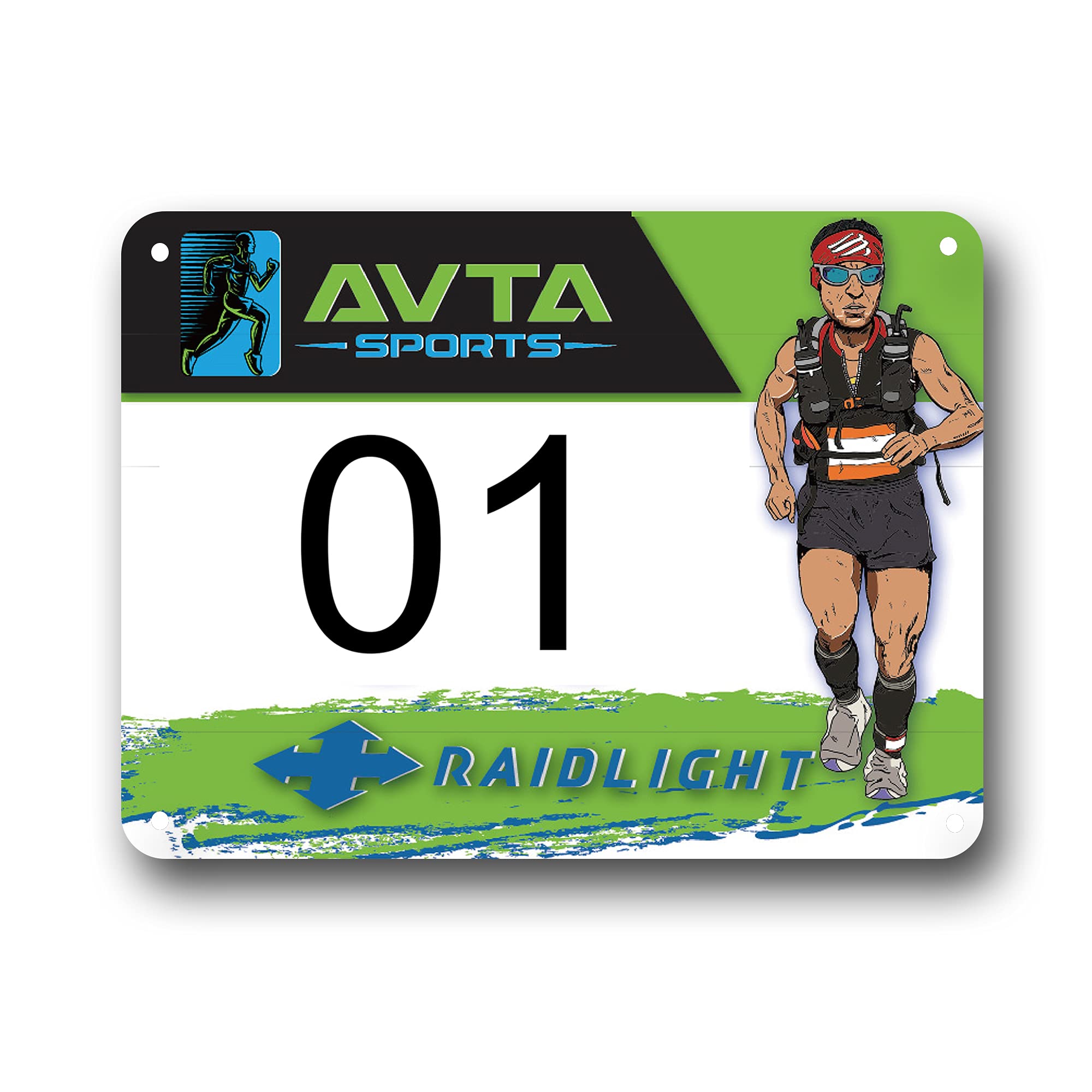 Custom Race Bibs - Personalized Full Color Printed Running Bibs with Array Stars Design | Durable & Comfortable for Marathons, 5K Races & Fun Runs