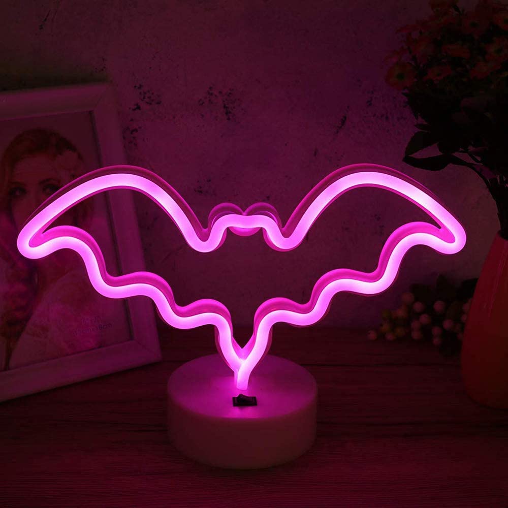 LED Cat Night Light - USB/Battery Powered Wall Decor for Kids Bedroom & Nursery