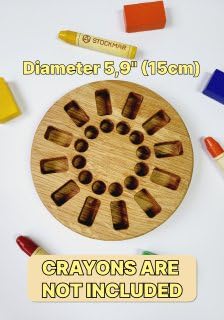 Stockmar Crayon Holder for 12 Blocks & 12 Sticks - Personalized Waldorf School Gift, Kids Desk Organizer, Montessori Art Supplies (Crayons Not Included) - Perfect for Classroom & Home Learning Activities