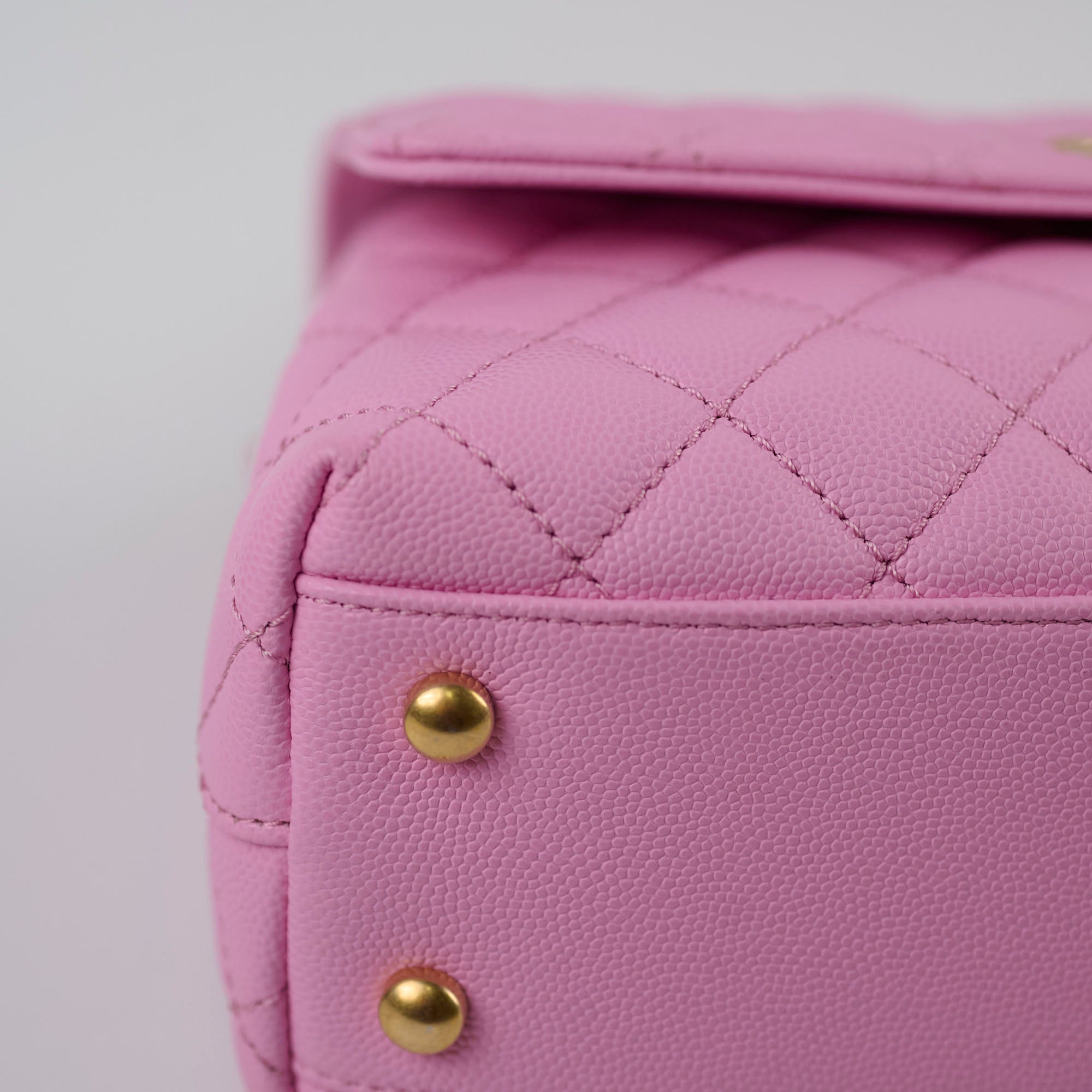 Authentic Chanel Small Coco Handle Bag in Pink Caviar Leather with Microchip - Perfect for Date Nights, Parties & Luxury Fashion Accessories
