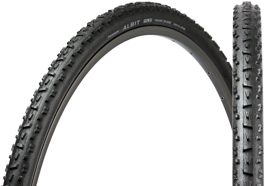 2 Pack Panaracer Albit CX Tubeless Folding Bike Tires - 700x33, ZSG Compound, Black (RF733TC ALB B) - Perfect for Cyclocross, Gravel & Commuting