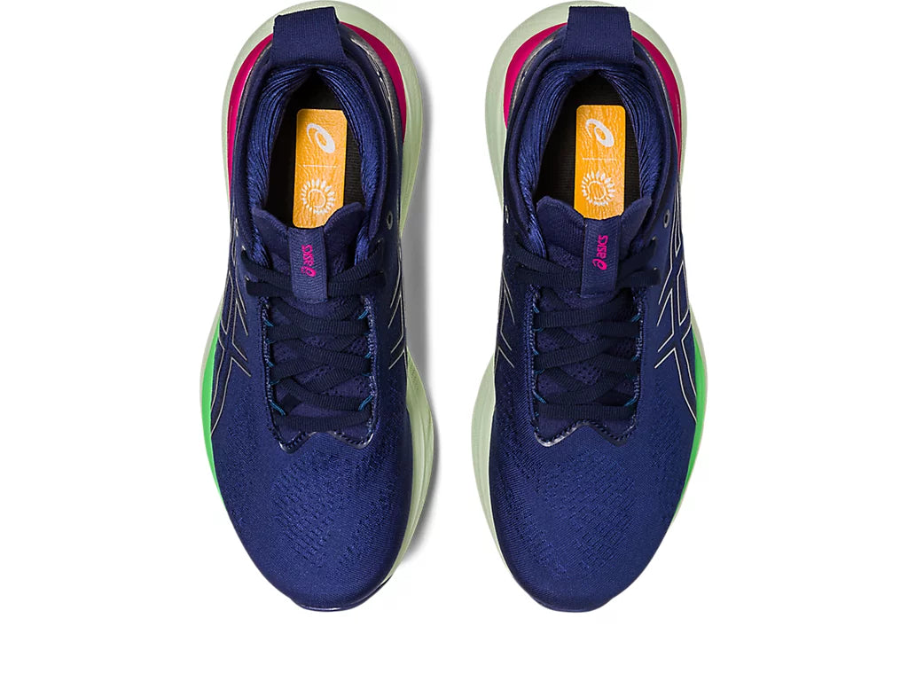 ASICS Women's GEL-NIMBUS 25 Running Shoes - Indigo Blue/Pure Silver - Premium Cushioned Road Running Sneakers for Women - Perfect for Long Distance Running, Jogging & Gym Workouts