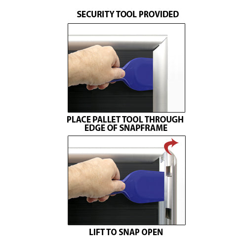 30 x 36 Snap Open Poster Frames - 1 1/4 Inch Security Style for Mounted Graphics - Perfect for Art Displays, Trade Shows & Home Decor