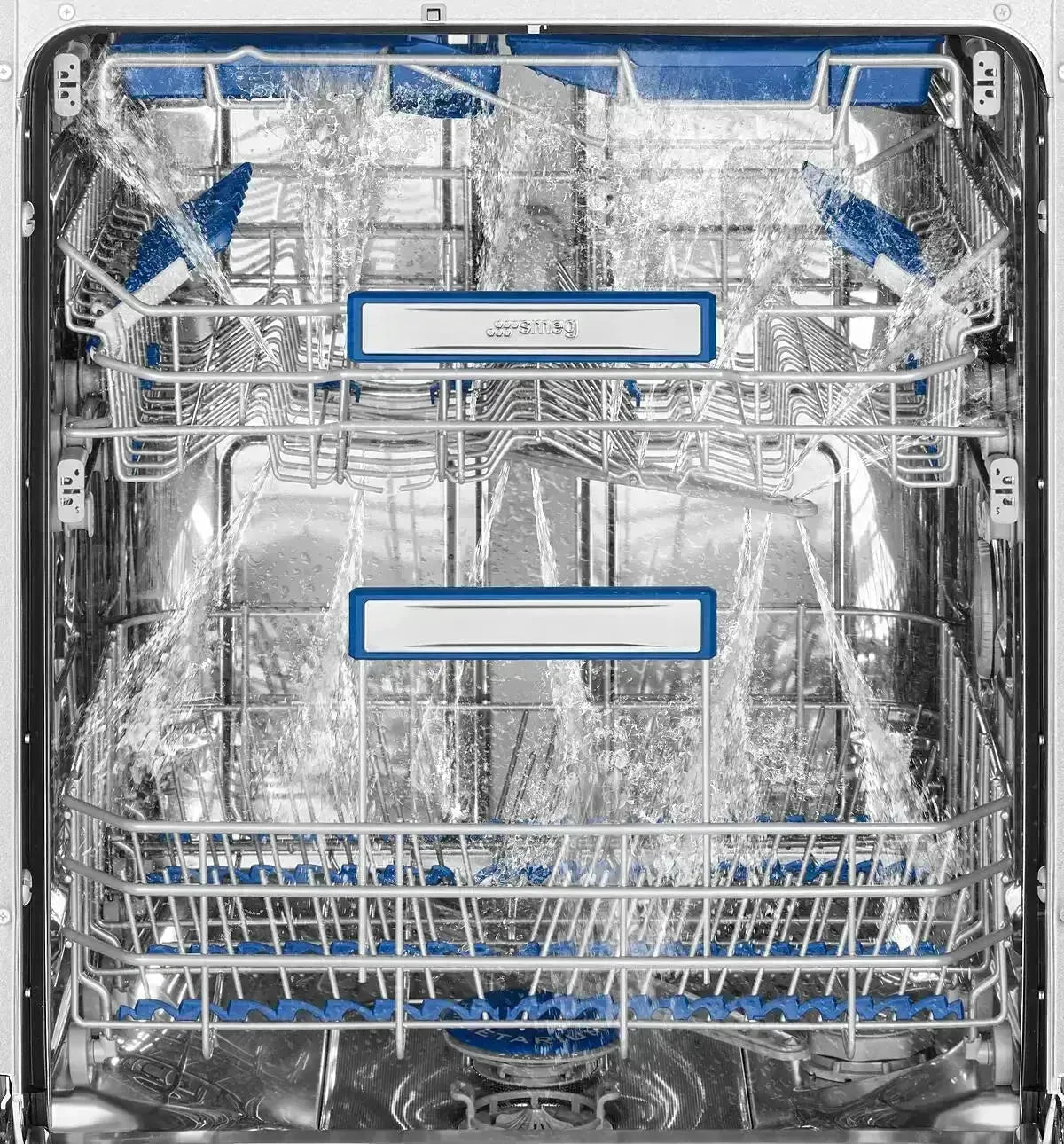 Smeg 60cm Diamond Underbench Dishwasher - Stainless Steel Built-In Dishwasher for Modern Kitchens | Perfect for Small Spaces & Open-Plan Homes