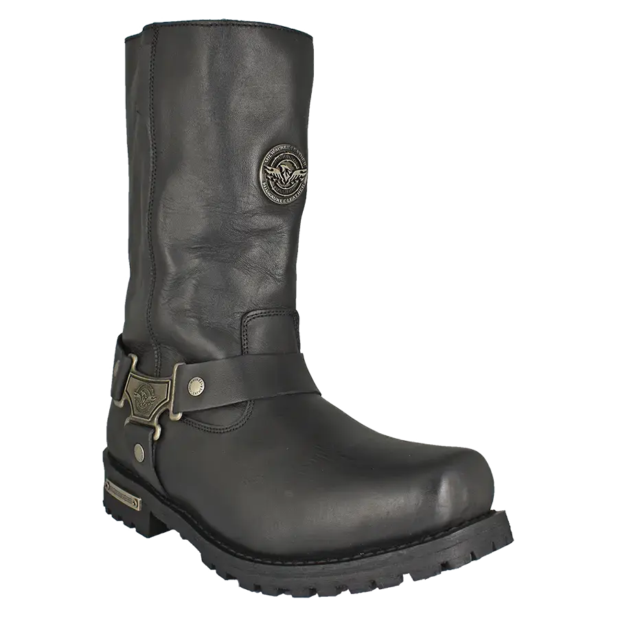 Milwaukee Leather Men's 11-Inch Harness Motorcycle Boots - Durable Riding Boots for Cruiser & Biker - Perfect for Long Rides & Motorcycle Events