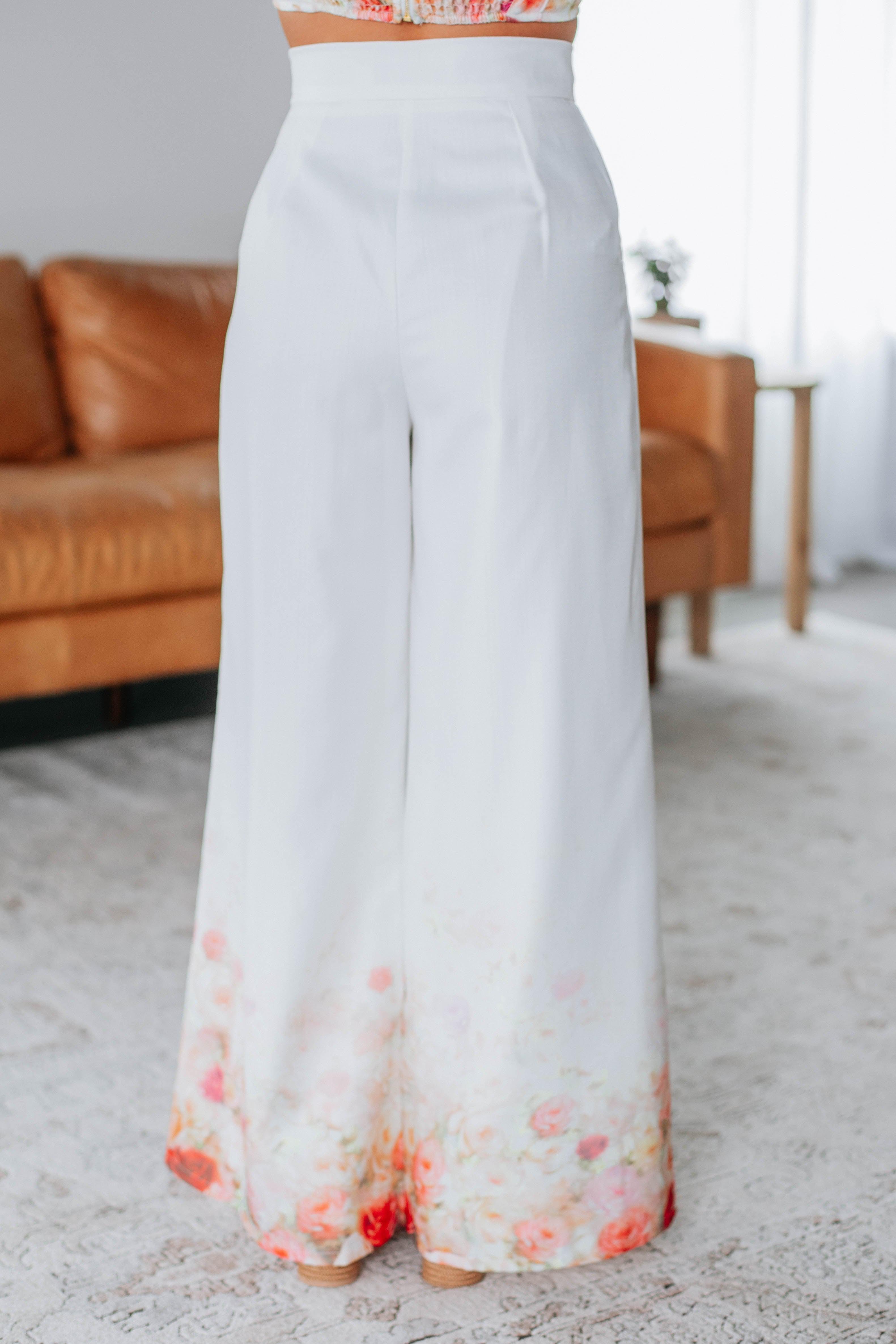 Amessa Women's High Waisted Wide Leg Pants - Comfortable Stretchy Lounge Pants for Yoga, Travel & Casual Wear
