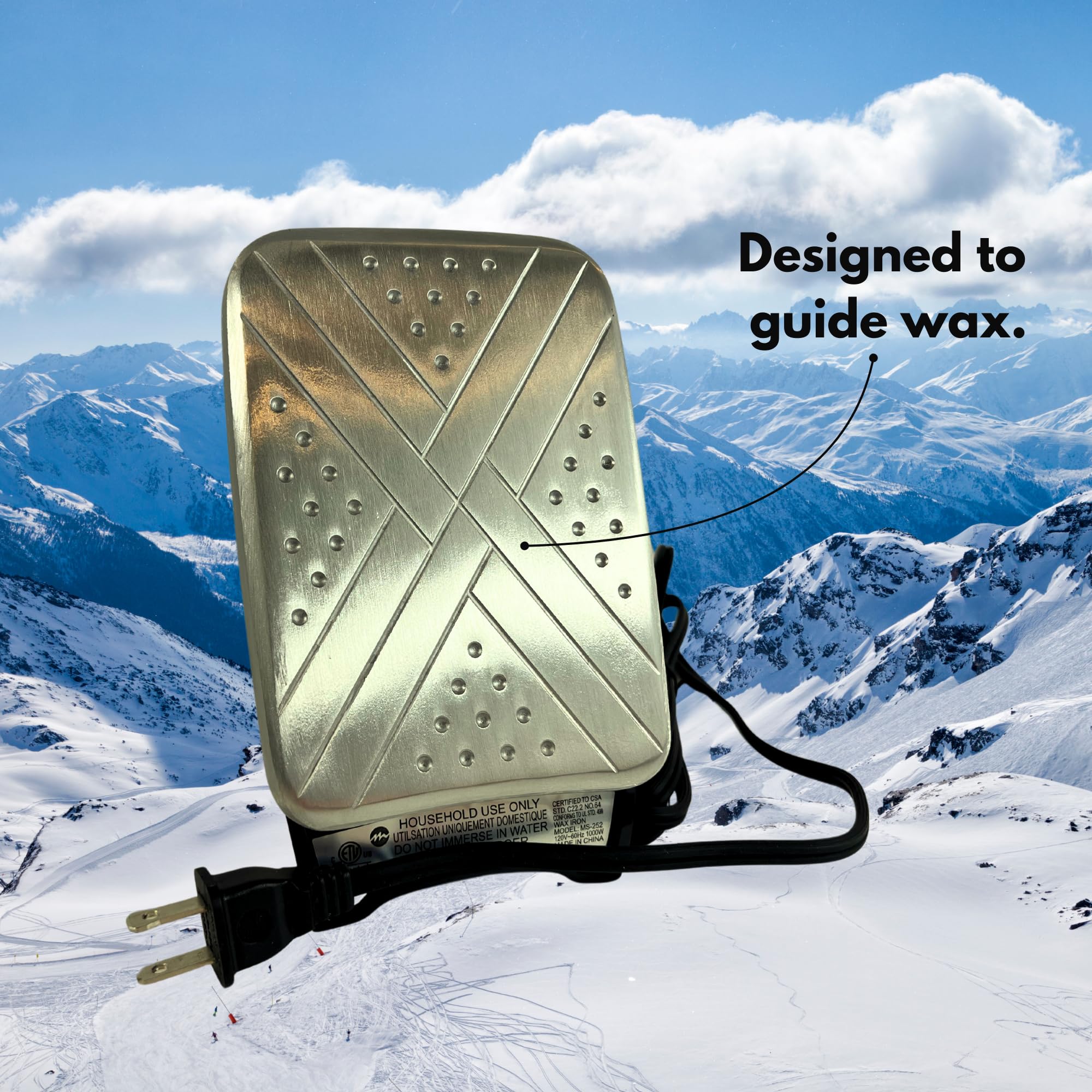 Premium Orange & Black Ski Wax Iron - Professional Snowboard & Ski Tuning Tool for Waxing, Edge Sharpening & Maintenance | Complete Winter Sports Equipment Repair Kit for Alpine Skiing, Snowboarding & Cross-Country Adventures