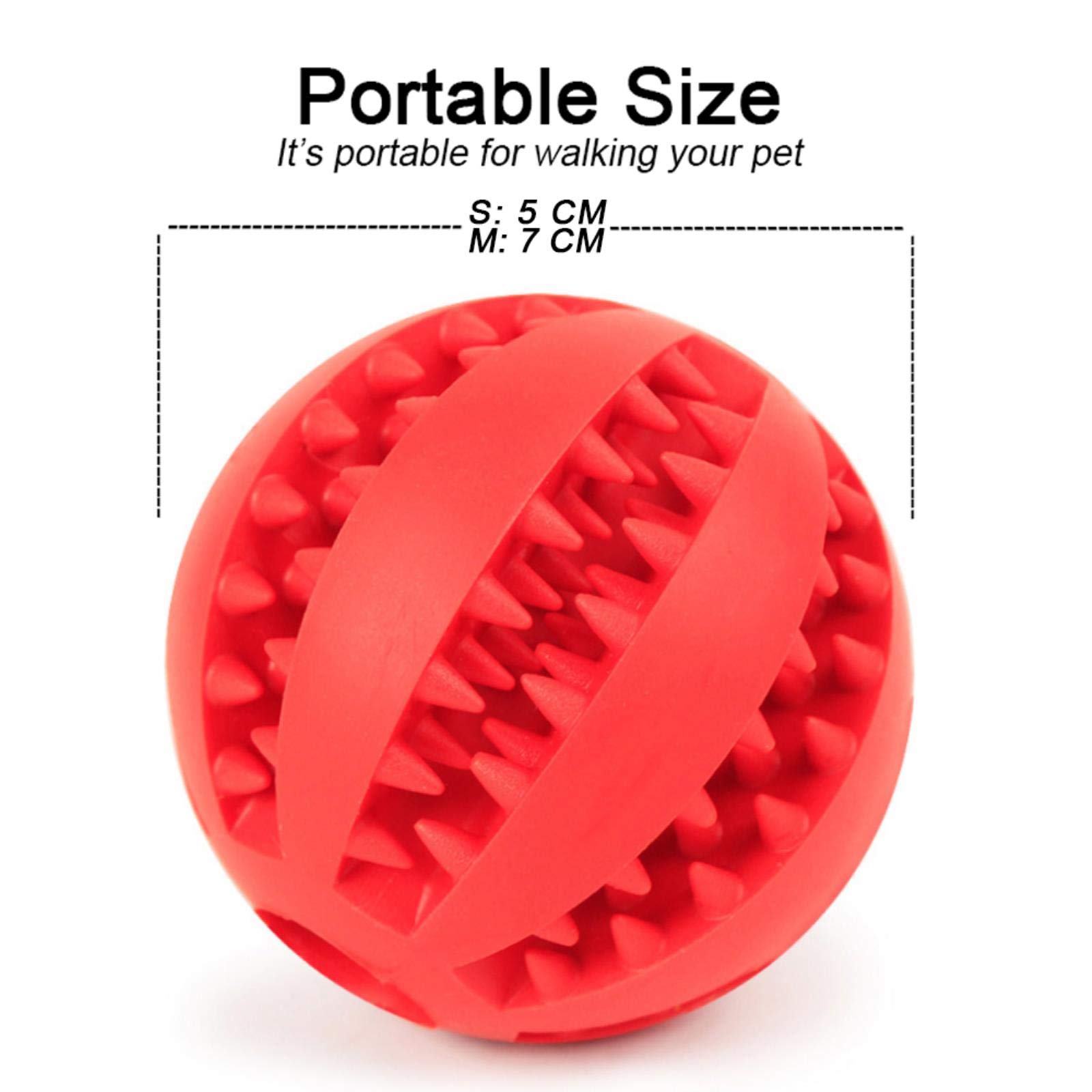 **Durable Rubber Dog Ball Toy for Puppies & Large Dogs - Teeth Cleaning Chew Toy with Snack Dispenser - Fun Interactive Pet Toy for Indoor & Outdoor Play**