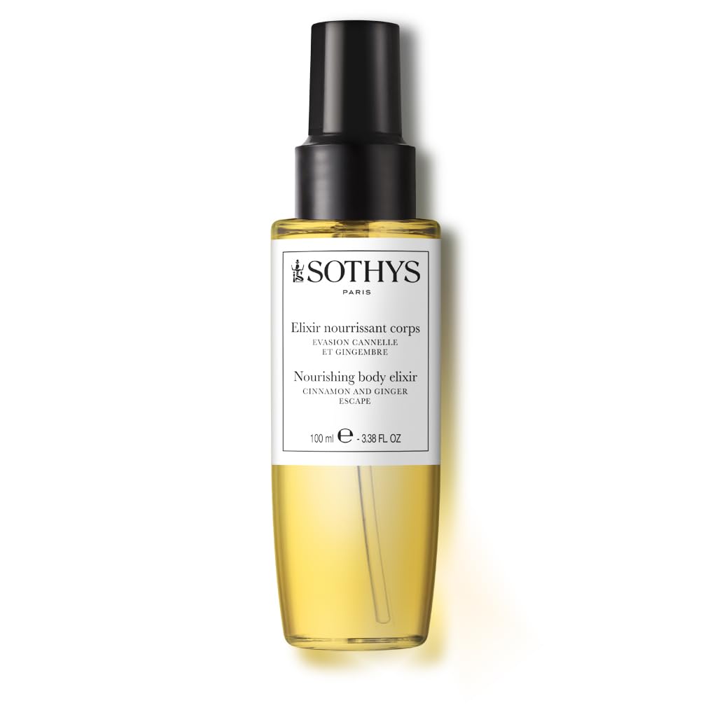 SOTHYS Nourishing Body Elixir with Cinnamon & Ginger | Hydrating & Moisturizing Body Oil for Dry Skin | Perfect for Massage, Aromatherapy & Relaxation After Shower