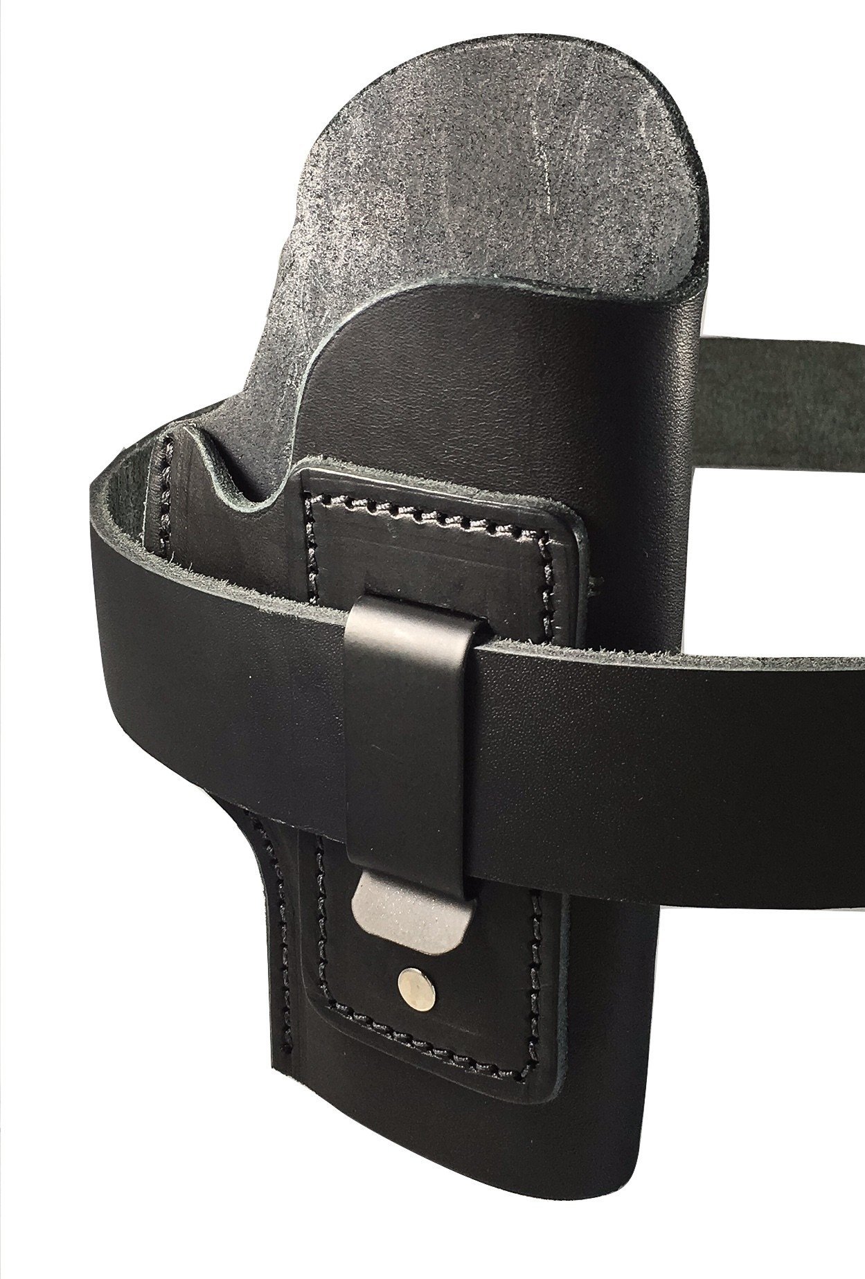 Dangerous Threads Concealed Carry Weapon Belt (CCW) - Heavy Duty Black Leather Gun Belt for Men, 1.5 Inch Wide - Perfect for Everyday Carry, Range Training & Tactical Use