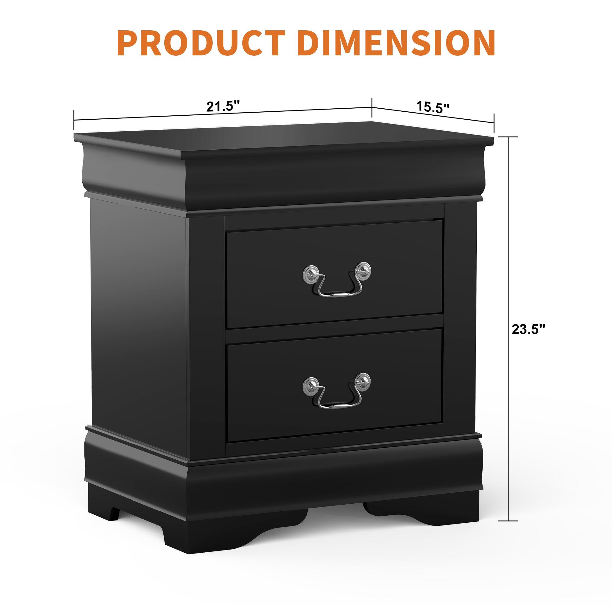Louis Philippe Night Stand by Furniture of America - Elegant Bedside Table for Bedroom Decor, Storage & Organization