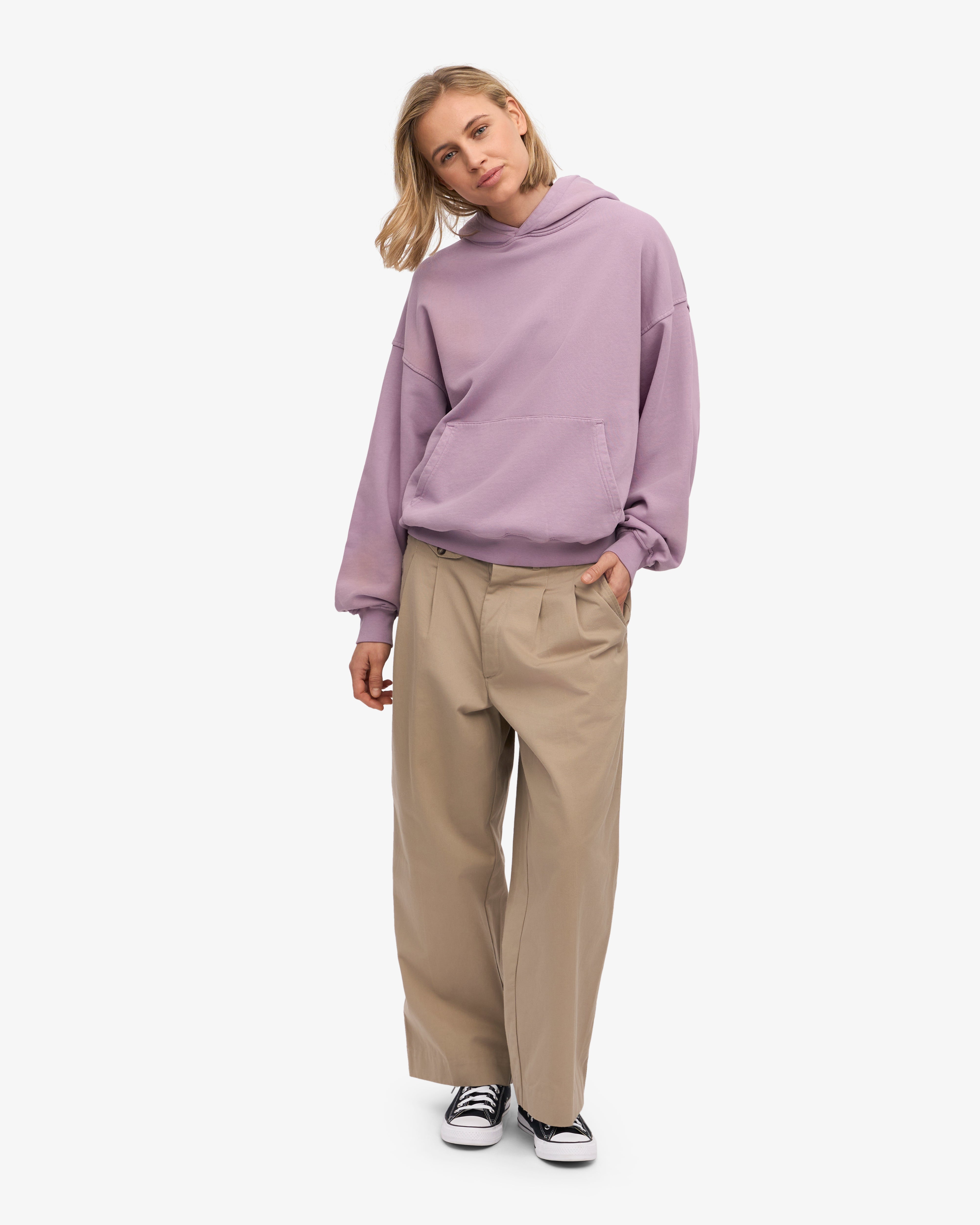 Organic Oversized Hoodie - Pearly Purple | Comfortable & Stylish Unisex Pullover for Casual Wear, Lounge & Outdoor Activities