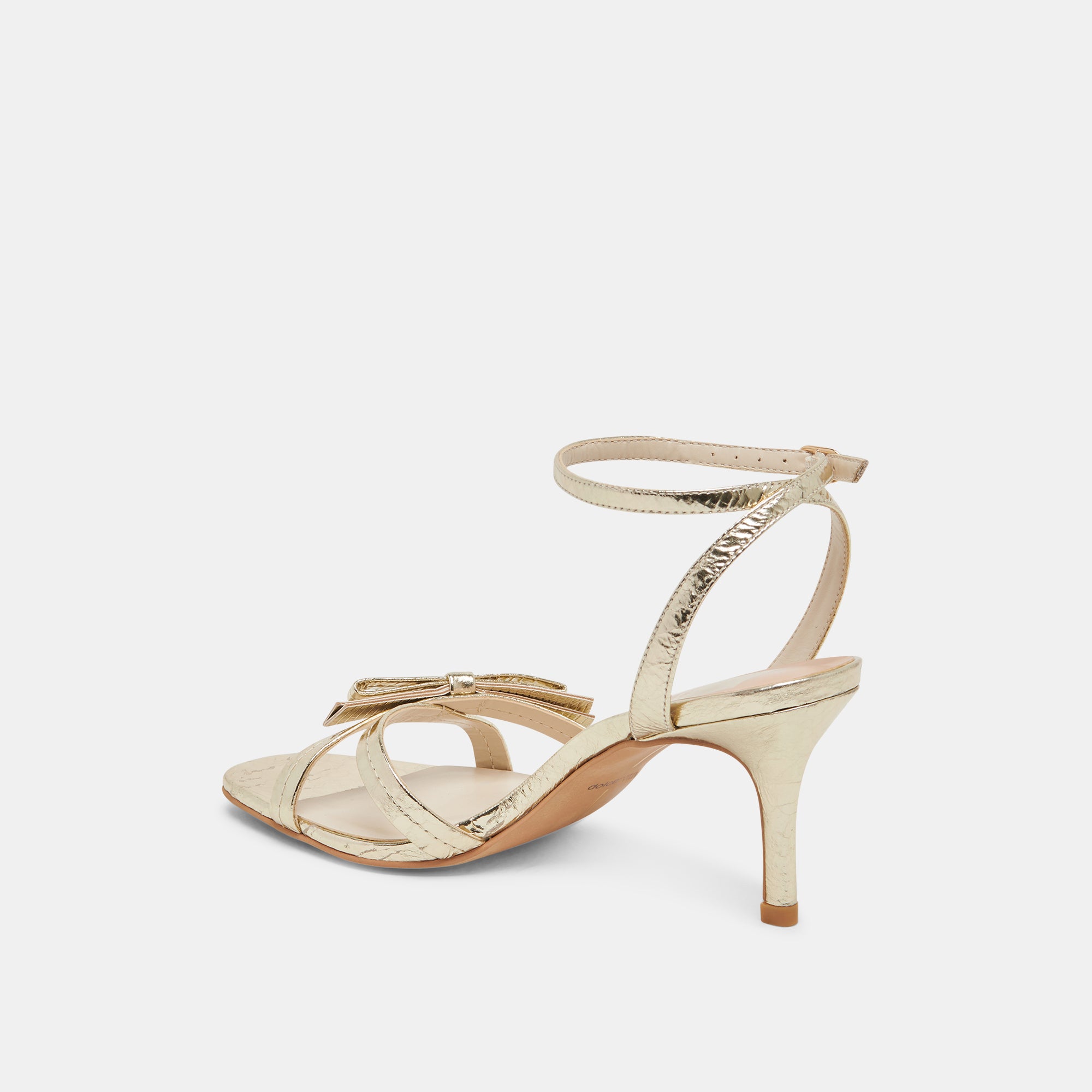 GALOR Women's Gold Distressed Leather High Heels - Elegant Dress Shoes for Parties, Weddings & Evening Events