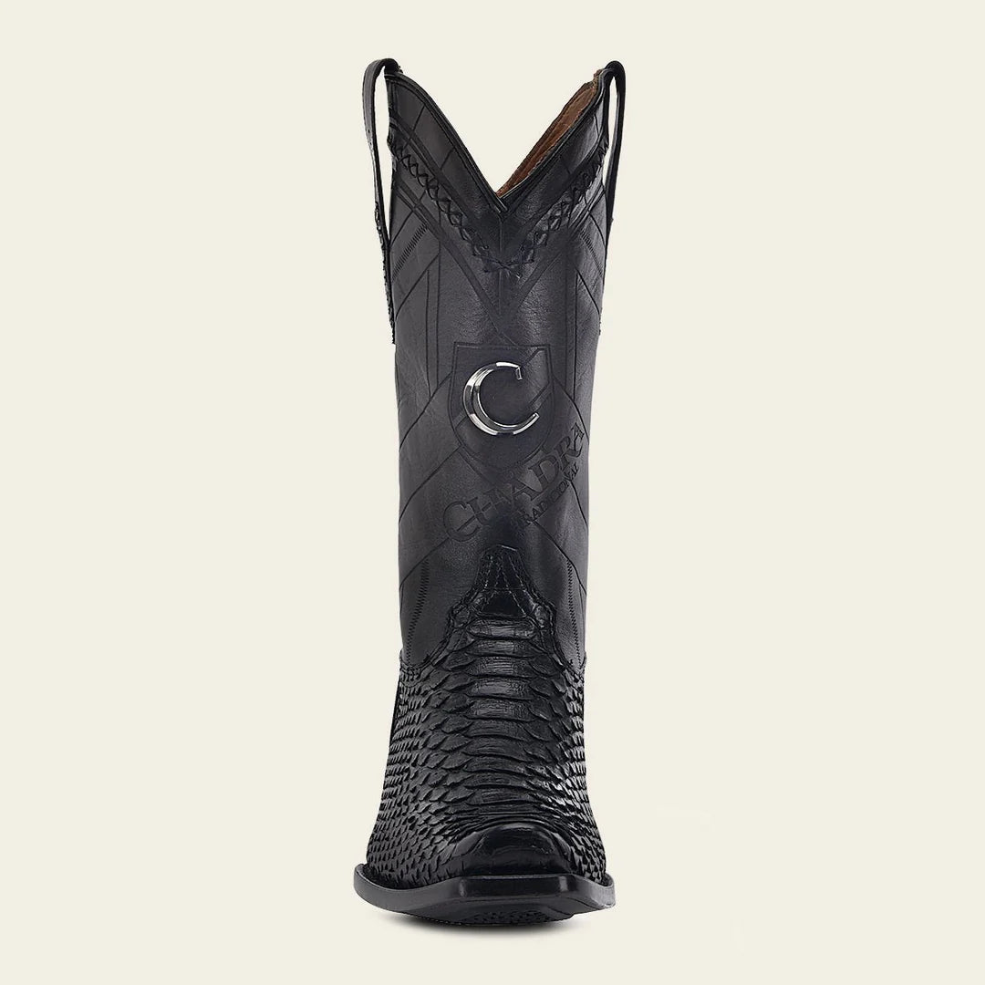 Men's Cuadra Blue Dress Cowboy Python Leather Boots - Western Style Boots for Rodeo, Country Music & Cowboy Fashion