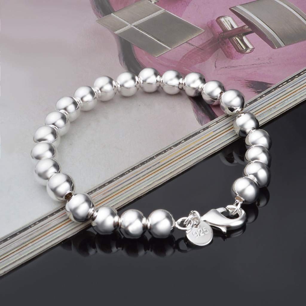 Stylish Silver Beaded Bracelets for Women - Trendy Fashion Jewelry Gifts for Ladies & Girls - Perfect for Everyday Wear, Parties & Special Occasions