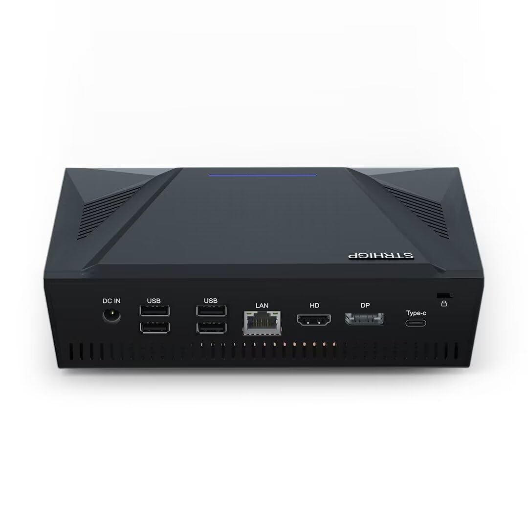 STRHIGP Mini Computer i7 10870H Mini PC - Windows 11 Pro, 32GB RAM, 256GB SSD + 1TB HDD, WOL Auto Power On, 4K Triple Display, Gigabit Ethernet, WiFi5 & BT4.2, VESA Mount - Perfect for Home Office, Gaming, and Digital Signage