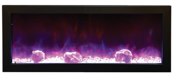 Amantii BI 40 SLIM 40-Inch Built-In Electric Fireplace - Indoor/Outdoor Use - Perfect for Living Rooms, Patios & Bedrooms