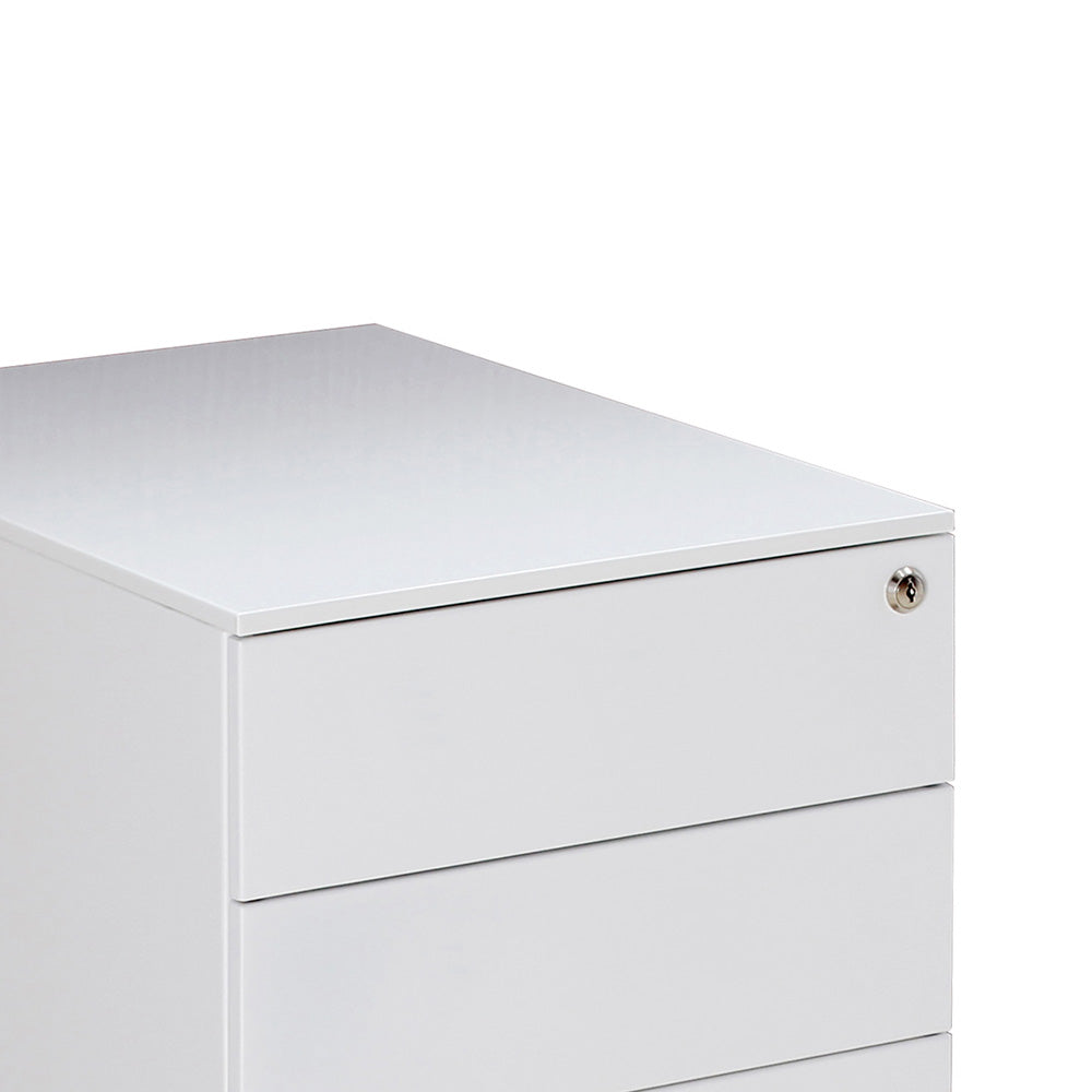 MARLO 3-Drawer Mobile Pedestal Cabinet - White | Rolling Storage Organizer for Office, Home & Classroom | Compact File Cabinet with Wheels for Easy Mobility