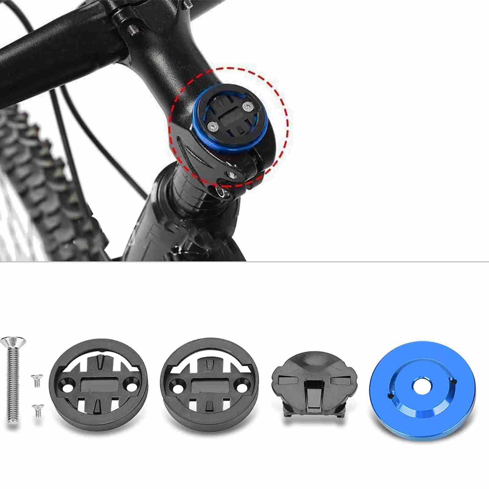 Keenso Bike Computer Mount Holder - Stem Top Cap GPS Speedometer & Stopwatch Mount for Road & Mountain Bikes - Perfect for Cycling, Commuting & Outdoor Adventures