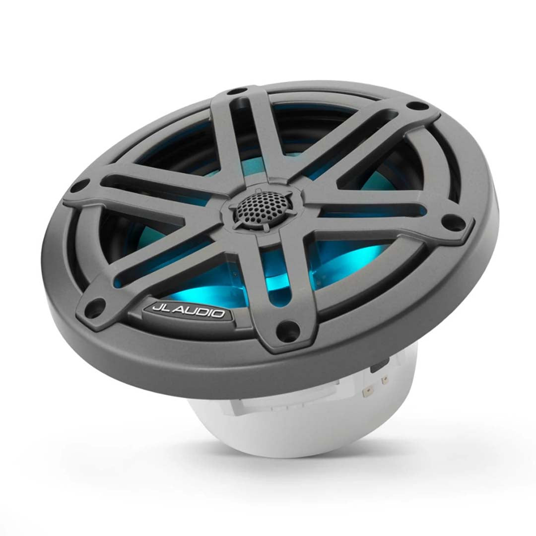 JL Audio M3 650X S Gm i - 6.5 Inch 2-Way Marine Speakers with LED Lights in Sport Gunmetal - Perfect for Boats, Yachts & Marine Audio Systems
