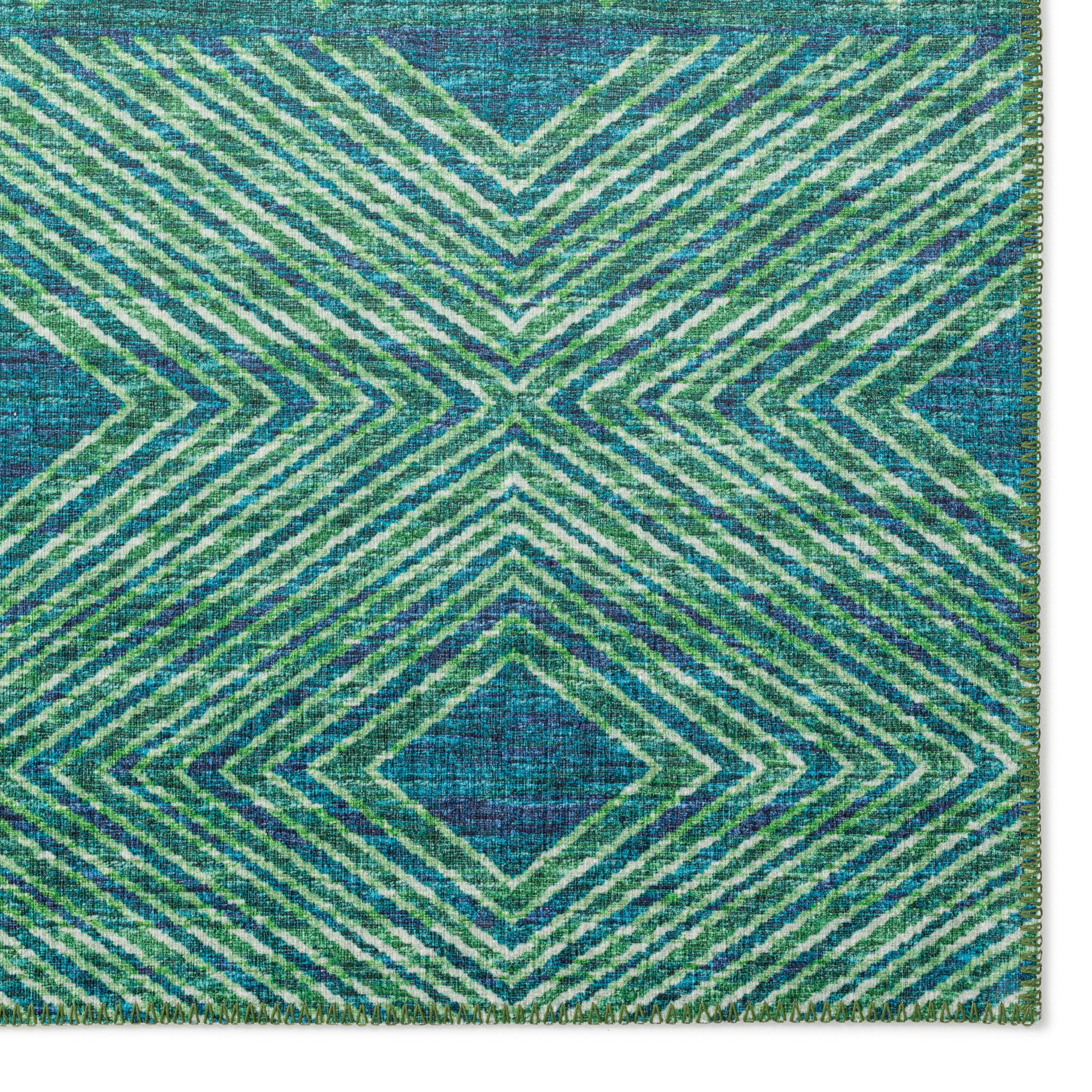 Addison Rugs Yuma AYU31 Green 8' x 8' Area Rug - Perfect for Living Room, Bedroom & Home Decor