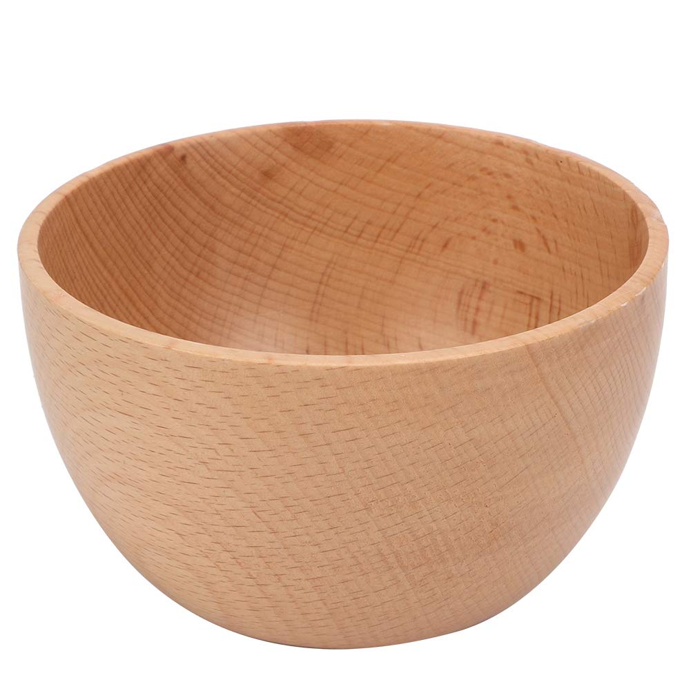 Handmade Wooden Bowl - Round Natural Wood Serving Bowl for Rice, Soup, Salad - Eco-Friendly Kitchen & Dining Tableware for Kids & Adults (Small 10 x 6cm) - Perfect for Family Meals, Party Serving & Home Decor