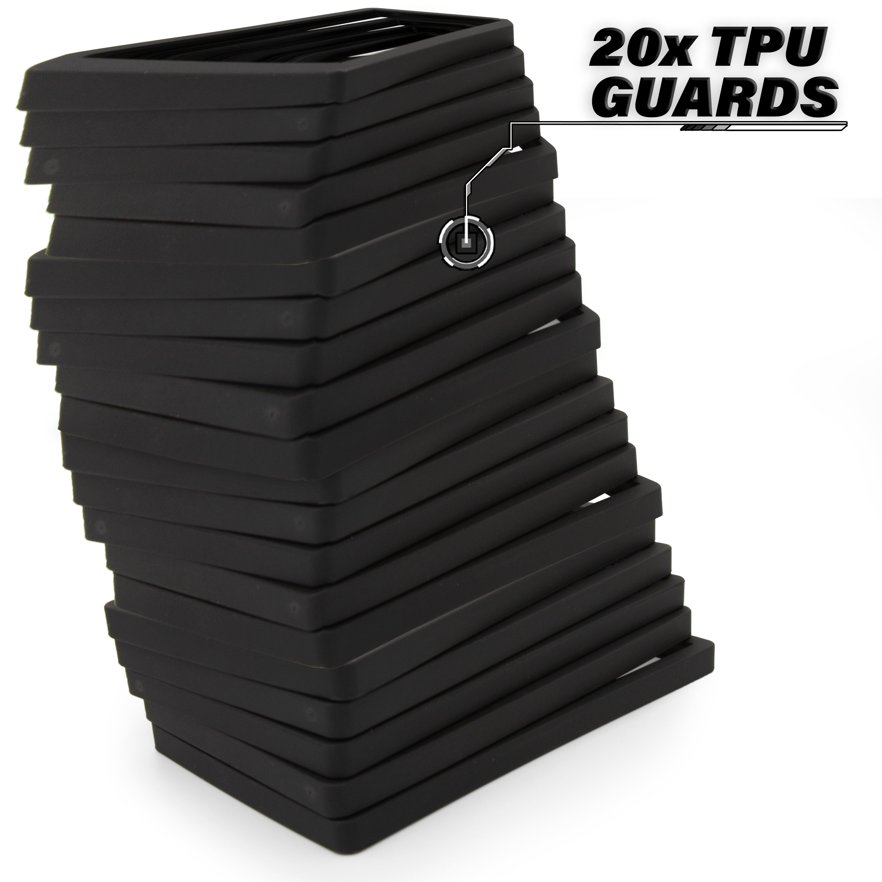 CASEMATIX 20 Pack Graded Card Bumper Guards for PSA Slab Case - 20 TPU Card Protectors for Sports Cards & Trading Cards - Perfect for Collectors, Display & Storage Protection