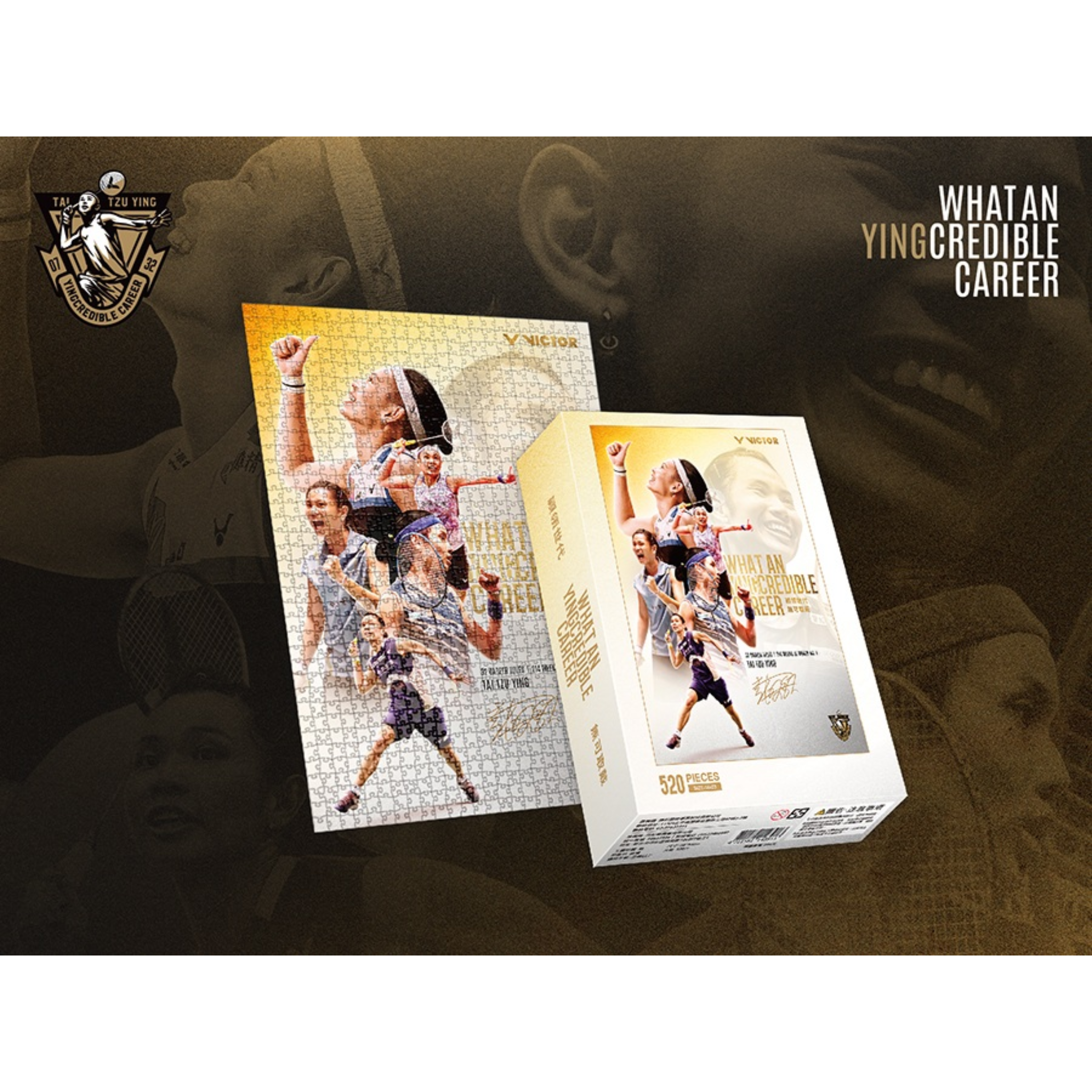 Victor Tai Tzu Ying Tribute Exhibition Puzzle 500 Pieces - Badminton Legend Collection Jigsaw for Adults & Teens - Perfect for Home Decor, Gifts & Relaxation Activities