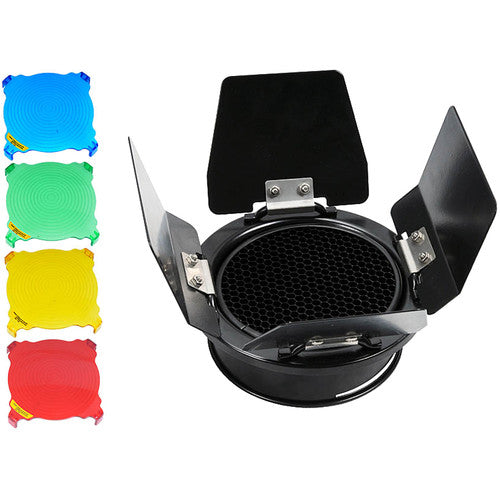Godox BD03 Barndoor Kit for Studio Lighting - 4 Leaf Adjustable Light Modifier for Softboxes, Perfect for Photography, Videography & YouTube Content Creation